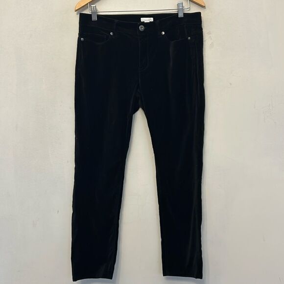 J. Jill Denim - J. Jill black velvet skinny jeans Size 8P EUC